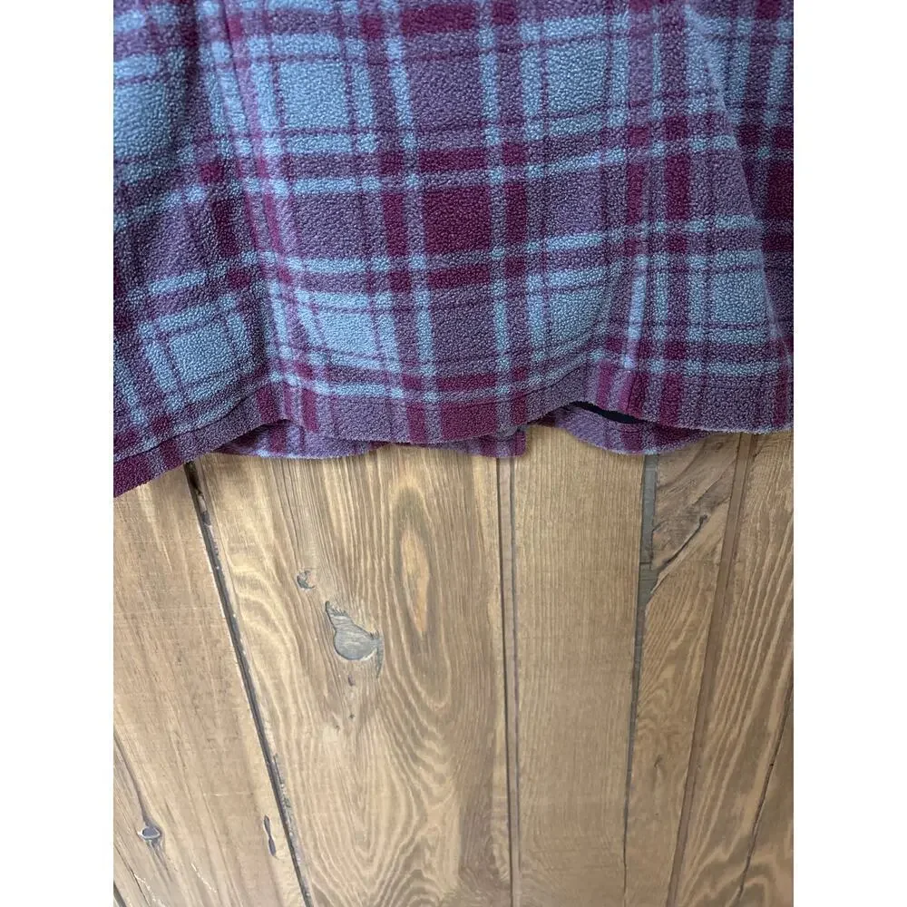 Natural Reflections Purple/Gray/Black Fleece 2 Pocket Academia Pea Coat Size L‎